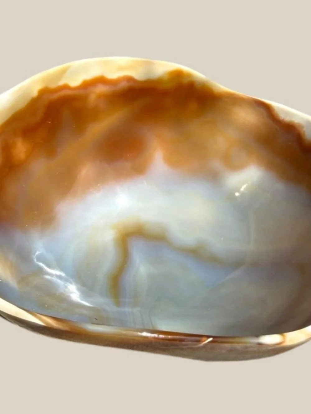Vintage West Germany Banded Agate Stone Bowl 4.5